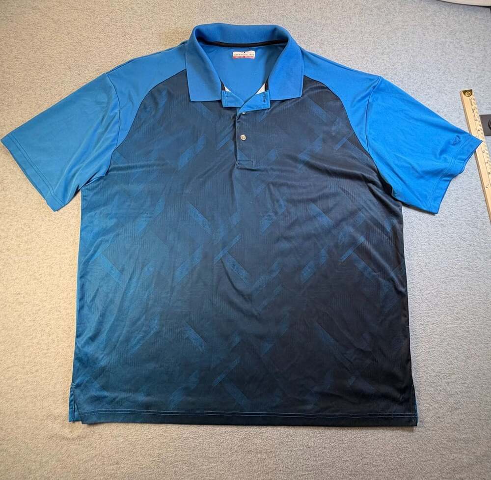 Grand Slam Golf Polo Size 3XB Blue Black Pattern Short Sleeve
